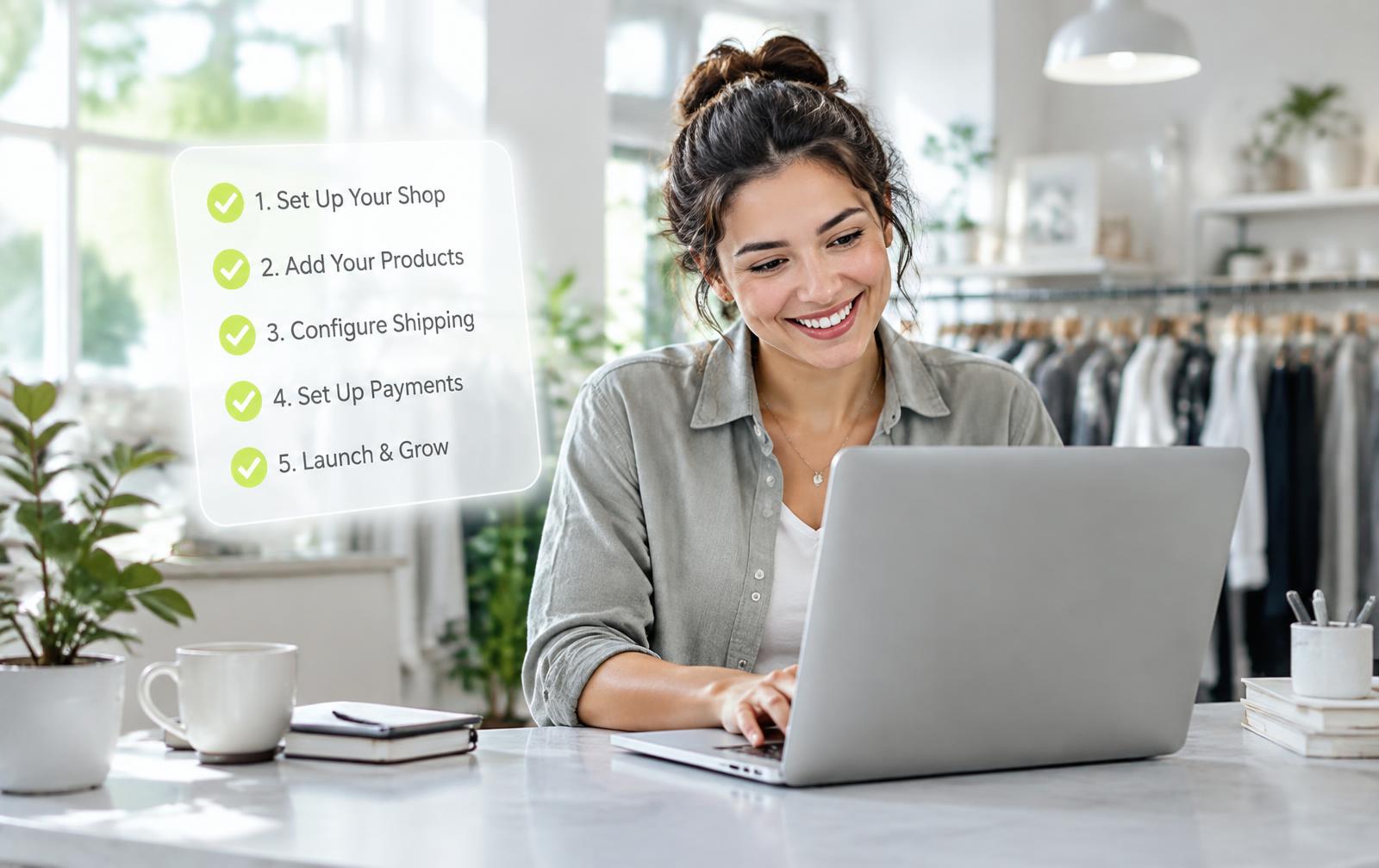 Ondernemer zet haar webshop op met een stappenplan